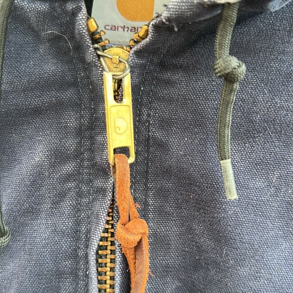Vintage Carhartt J130 Y2K 2004 Hooded Canvas Grunge Weathered Jacket Large - Picture 4 of 10